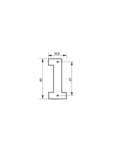 Thirard Chiffre Et Lettre Pour Maison-Chiffre 1, à visser, alliage, H.80mm, noir -