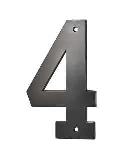 Thirard Chiffre Et Lettre Pour Maison-Chiffre 4 à visser, alliage, H.80mm, noir -