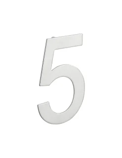 Thirard Chiffre Et Lettre Pour Maison-Chiffre 5 à visser, inox, H.100mm -