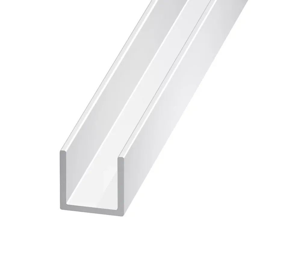 CQFD Cimaise aluminium brut blanc 10,5 x 9,5 x 11, 5 mm, 2 m