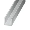 CQFD Profilé-Cimaise aluminium brut 10 x 20 x 10 mm int 7 mm Ep. 1,5 mm, 2 m