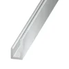 CQFD Profilé-Cimaise aluminium brut 20 x 10 x 10 mm, 1 m