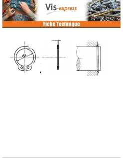 Vis Express Circlip Extèrieur Inox Sur arbre Diamètre 10 - 1 pièce