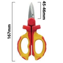 Velamp Testeur De Tension-Ciseaux d'électricien isolés, 1000V. rouge et jaune