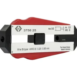 V33 C.K T3756 Dénudeur compact pour fils PVC et PTFE 0,25 mm - butée réglable, lames trempées