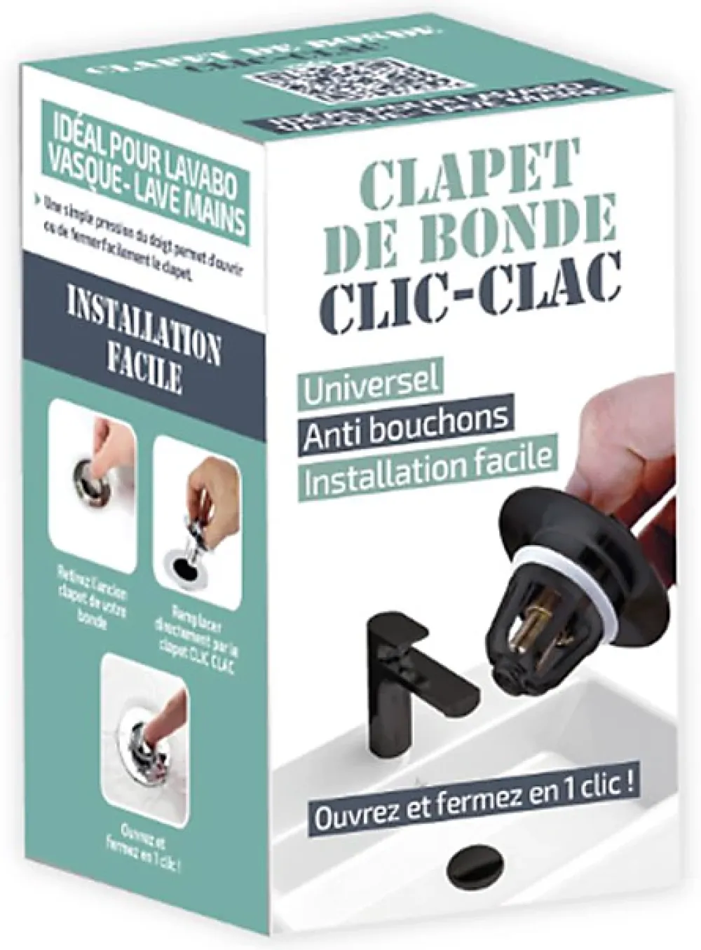 MTK Clapet clic clac pour bonde de lavabo et vasque,