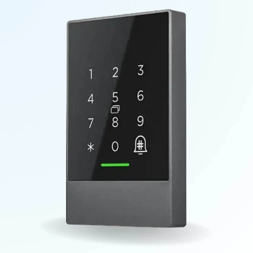 LOCKY Clavier de contrôle d'accès tactile connecté -7c avec boitier métal à code, badge et bluetooth