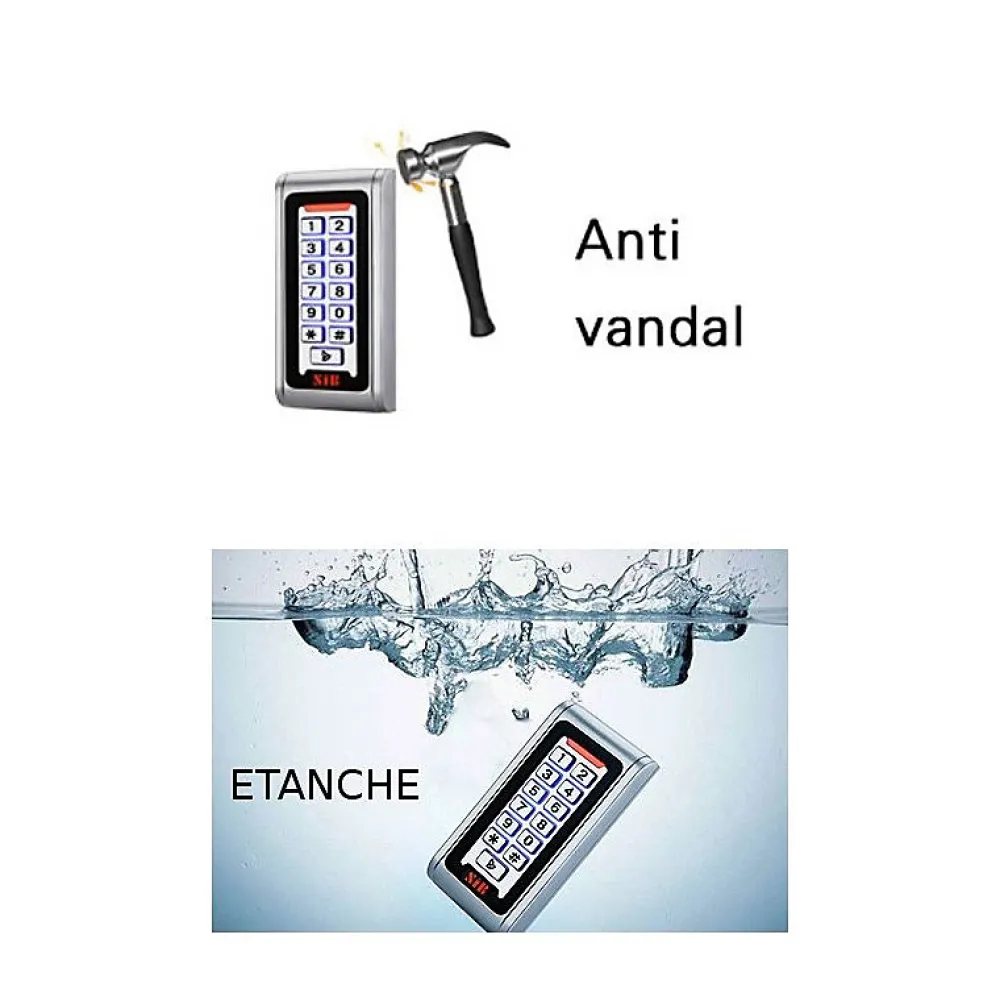 Automatisme Passion Clavier digicode et badge métal antivandale pour portail