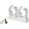 Somatherm for you Clip de fixation double en plastique Ø16, lot de 10