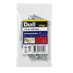 Diall Clou De Charpente-Clous de maçon en acier galvanisé 3,4x50 - 125g