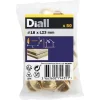 Diall Clous tapissiers en acier plaqués en laiton 18 x 23 mm - 50 pièces