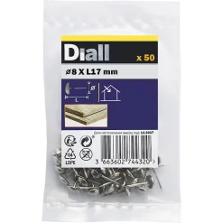 Diall Clou Tapissier-Clous tapissiers nickelés - sachet de 50 pièces