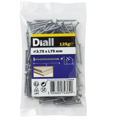 Diall Clous à tige annelée 3,75x75 mm - sachet de 125g