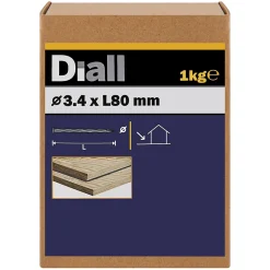 Diall Clou Torsadé-Clous torsadés en acier galvanisé 3,4x80 - 125g