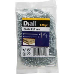 Diall Clou À Tête Ronde-Clous à tête bombée en acier zingués 1,3x18 - 125g