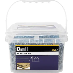 Homme Diall Clous à tête d'homme ronde en acier galvanisé 1,25x25 - 5kg