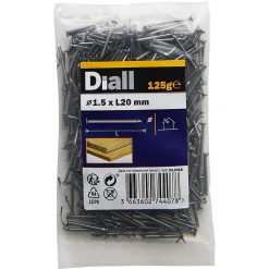 Diall Clous à tête plate en acier galvanisé 1,5x20 - 125g
