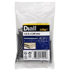 Diall Clou À Tête Plate-Clous à tête plate en acier galvanisé 2,4x50 - 125g