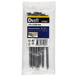 Diall Clous à tête plate en acier galvanisé 5x125 - 125g