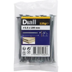 Diall Clous à tête plate en acier galvanisé 3,5x80 - 125g