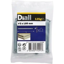 Diall Clous à tête plate en acier galvanisé 3x60 - 125g