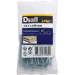 Diall Clous à tête plate en acier galvanisé 2,7x50 - 125g