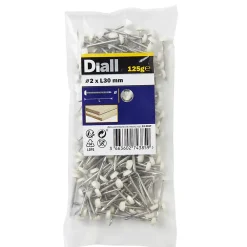Diall Clou À Tête Ronde-Clous UPVC en acier inoxydable A4 2x30 - 125g