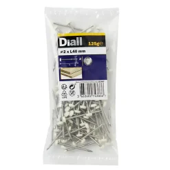Diall Clou À Tête Ronde-Clous UPVC en acier inoxydable A4 2,65x50 - 125g