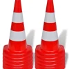 Vidaxl Cône de signalisation réfléchissant 10 pcs 50 cm Rouge et blanc
