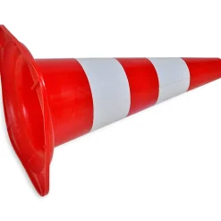 Vidaxl Cône de signalisation réfléchissant 10 pcs 50 cm Rouge et blanc