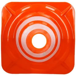 ECD Germany Cône de signalisation routière cône de chantier orange blanc 47 cm 1 pièce