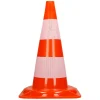 ECD Germany Cône de signalisation routière cône de chantier orange blanc 47 cm 6 pièces