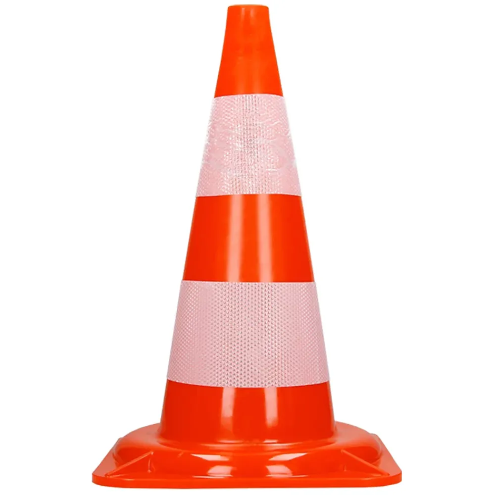 ECD Germany Cône de signalisation routière cône de chantier orange blanc 47 cm 6 pièces