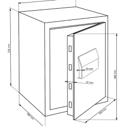 Burg-Wachter Coffre-Fort-Coffre-fort MT 660 K - 45,3 L