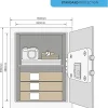 Yale Coffre-Fort-Coffre-fort electronique YEC/390/DB2 40L silver metal