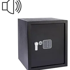 Yale Coffre-Fort-Coffre-fort electronique YEC/390/DB2 40L silver metal