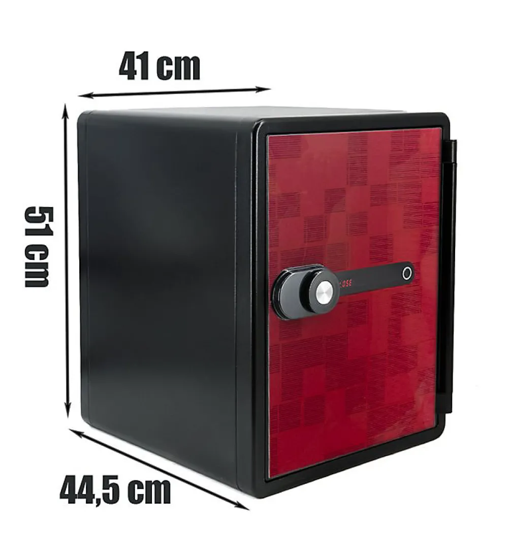 Autres Coffre-Fort-Coffre fort ignifuge 40L Anti feu 1H Electronique a code fixation sol FS-FM40 Reskal Couleur - Rouge