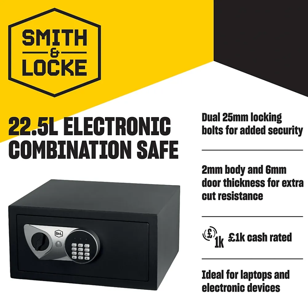 Smith & Locke Coffre-fort électrique - 22,5L