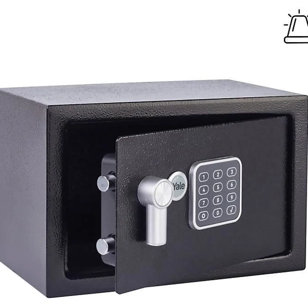 Yale Coffre-fort Électronique a Alarme - - YEC/200/DB2 - Small 8.6L - Sirene 130 dB - 20x31x20cm
