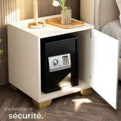 Tectake Coffre-Fort-Coffre-fort électronique en acier 50 x 35 x 34,5 cm fer noir