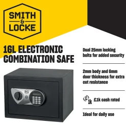 Smith & Locke Coffre-Fort-Coffre-fort électronique - 16L 2-6MM S L