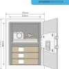 Yale Coffre-fort Électronique - - YSV/390/DB2 - Large 40L - 39x35x36cm