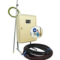 Tecko Tableau Électrique Pré-Équipé-Coffret de chantier monophasé 3/6/9 kW - pack complet raccordement souterrain 3m conforme ENEDIS avec 1 prise et bornier IP2X