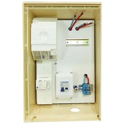 Tecko Coffret de chantier monophasé 12 kW - pack complet raccordement souterrain 3 mètres conforme ENEDIS avec bornier IP2X