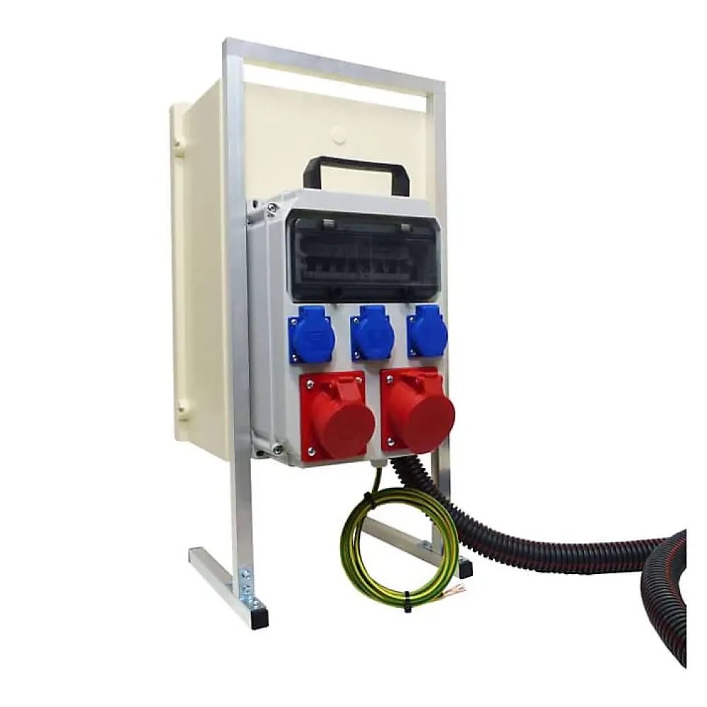 Tecko Coffret de chantier triphasé 6/18 kW - pack complet raccordement AIR 15m avec prises 32A 16A conforme ENEDIS