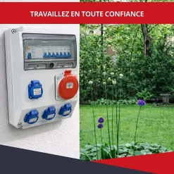 Atole Coffret de Chantier Triphasé 440V - 4P+N+T - IP44 IK08 - 32A - Coffret Électrique