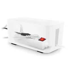 Lifebox Coffret de rangement câbles et multiprises taille moyenne blanc