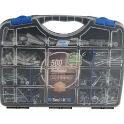 Scell-It Coffret de visserie 500 vis + 100 chevilles