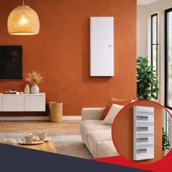Atole Porte Et Cache Tableau Électrique-Coffret d'habillage 13 modules en acier blanc pour tableaux éléctriques - H 540 x L 340 x P 140 mm - Réf. RCH100