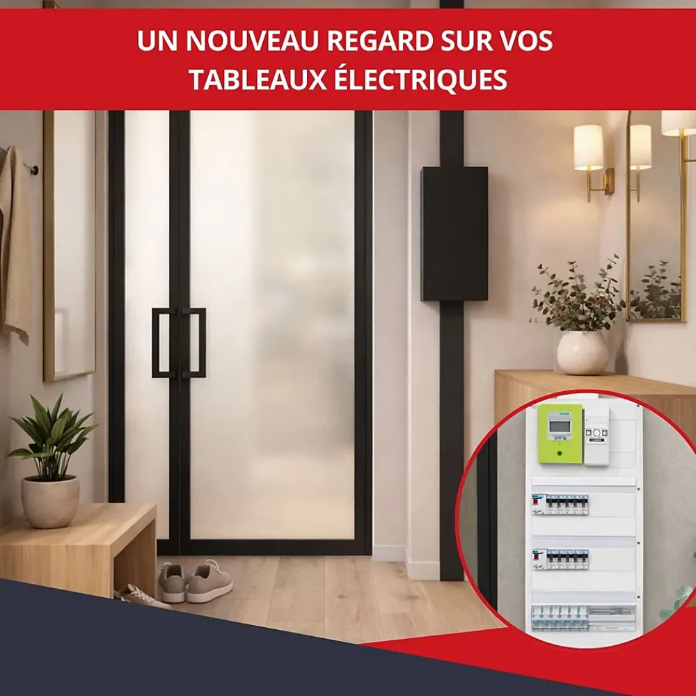 Atole Porte Et Cache Tableau Électrique-Coffret d'habillage 13 modules en acier blanc pour tableaux éléctriques - H 920 x L 340 x P 140 mm - Réf. RCH400